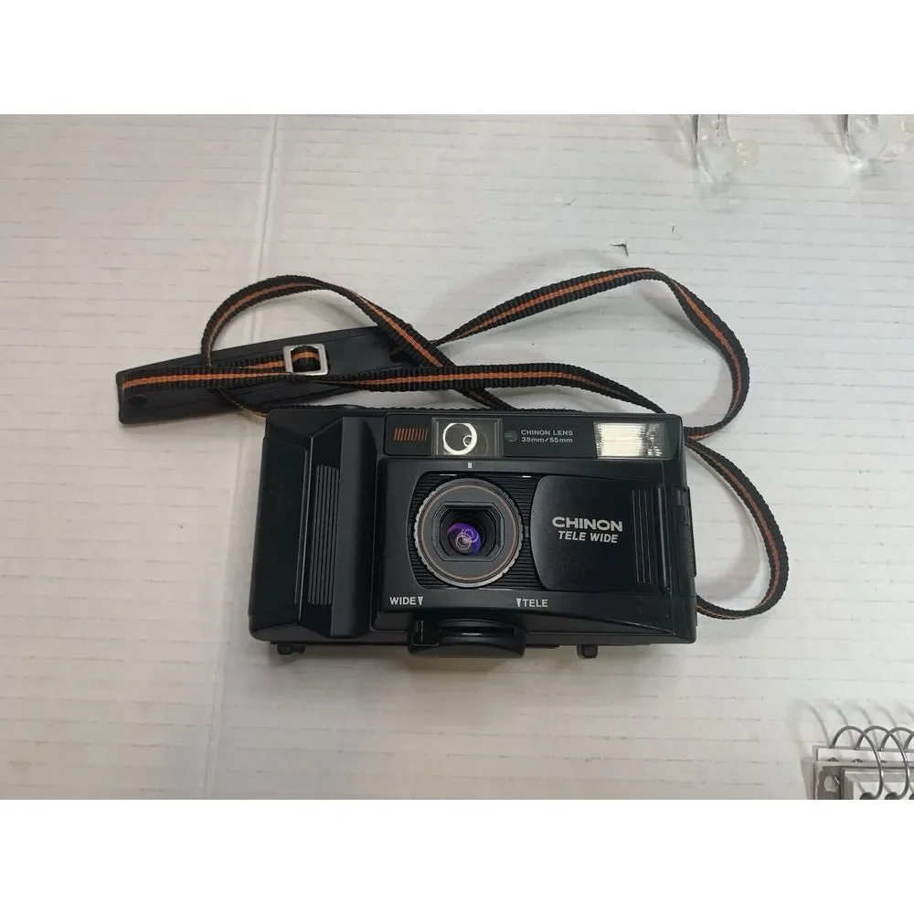 Vintage Chinon Tele Wide 35FX-Tm 35m/55mm Lens‎ Film Camera Motorized -Tested